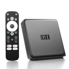 Android TV Box - 4K HDR10/Dolby Vision/Dolby Digital+/DTS, ATV 14.0 Smart TV Box Kompatibel mit Google und Netflix Zertifiziert, 4GB RAM+32GB ROM Streaming Box, WiFi 6, BT5.0, Voice Assistant