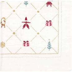 GreenGate Cloth Napkin - with Embroidery "Clarina White"