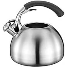 Kettle Stovetop Whistling Tea Kettle 2.5L Stainless Steel Whistling Kettle Gas and Electric Hobs Fast Boil Teapot for Home Kitchen Cafe Restaurant Camping Tea K