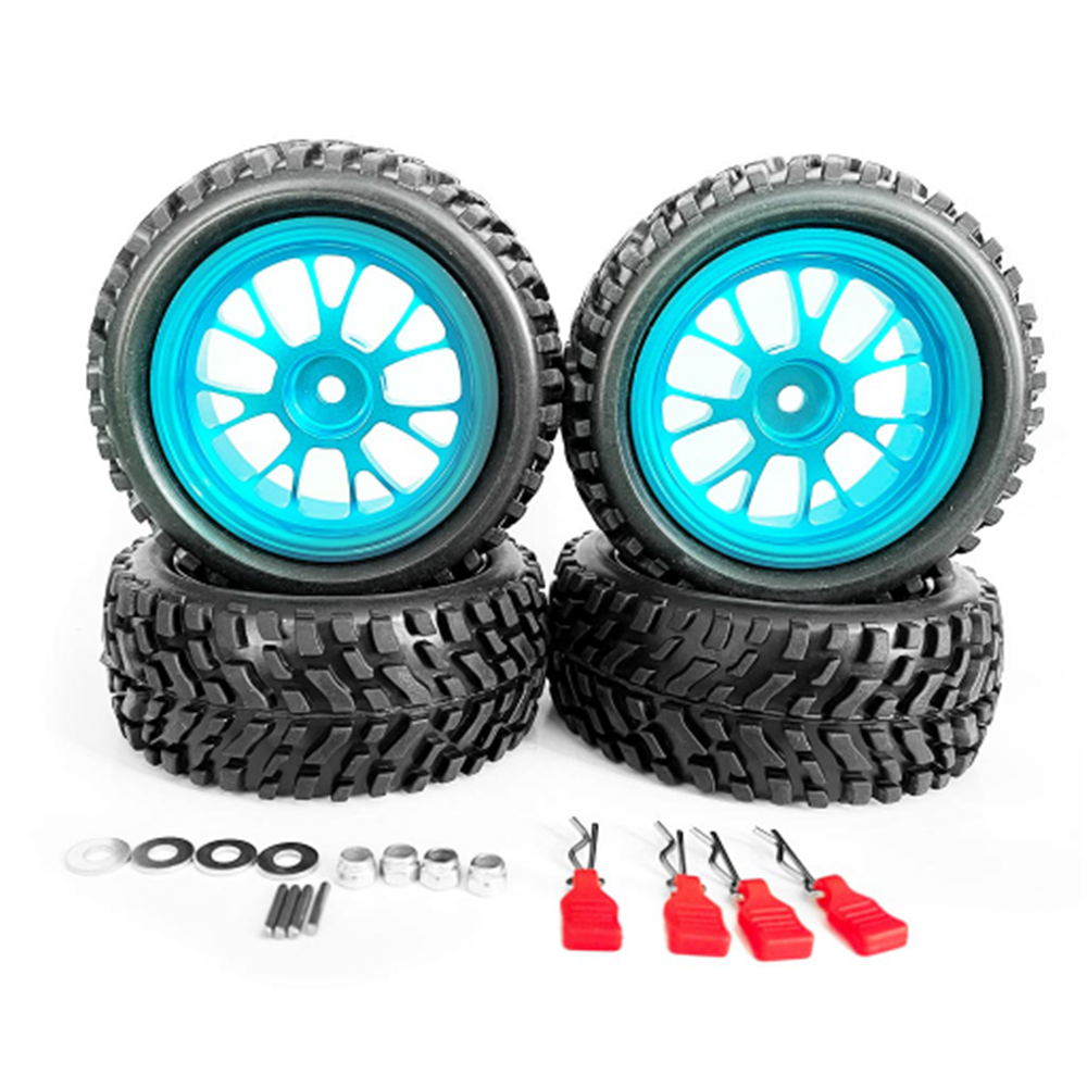 4PCS Uppgradera Större 75mm/82mm Däck Hjul Metallfälgar 12mm Hex för Wltoys 144001 144010 124018 124019 RC Bil Fordon De