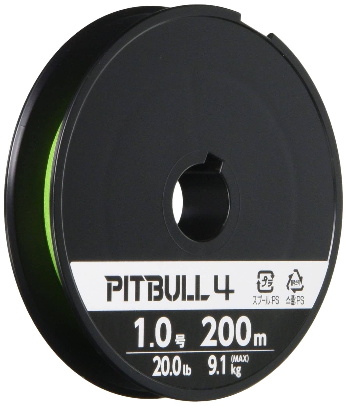 Shimano Pitbull PE Lime Line, 4-trådig fläta, 200m, 0.6, Grön, 12.5lb, PL-M64R