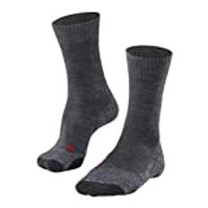 FALKE Herren Wandersocken TK2 Explore M So Wolle Funktionsmaterial antiblasen dick 1 Paar, Grau Asphalt Melange 3180-O, 39-41