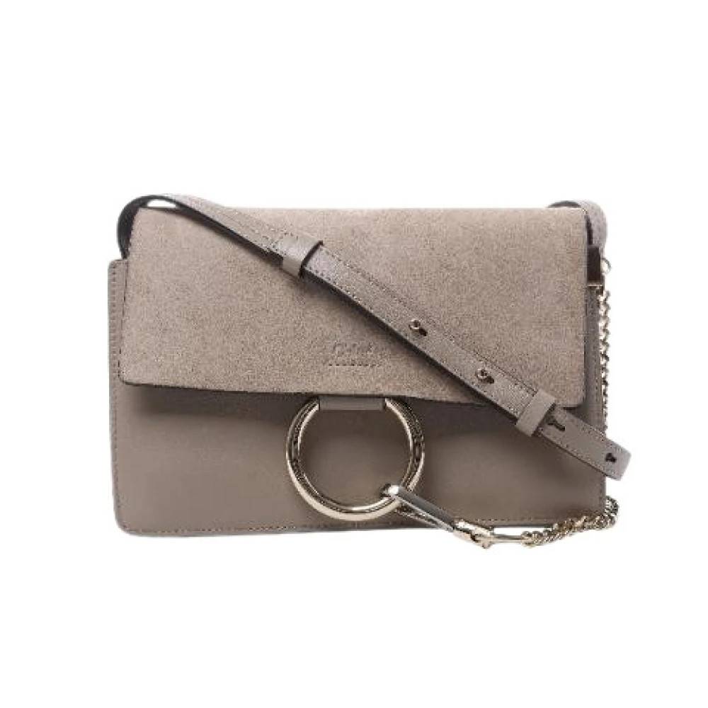 Chloé Pre-owned Pre-owned Faye Skuldertaske - Vintage - Dame - Beige - ONE SIZE - Uld