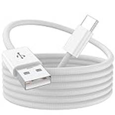 2 meter USB C laddningskabel Carplay för iPhone 16 Pro 5G, USB C-kabel datakabel typ C nylon 18 W för iPhone 15 Pro Max 16 Plus Galaxy A55 A35 A34 A54 A53 Samsung S24 FE S23 Ultra Pixel 9 Pro 8a