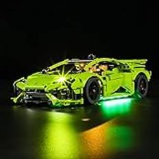 BRIKSMAX LED-belysningskit för LEGO Lamborghini Huracán Tecnica – kompatibel med Lego 42161 teknisk bilbyggsats – inkluderar inte Lego-set