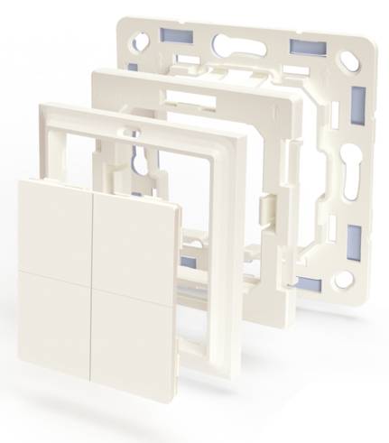 Shelly BLU Wall Switch 4 lyskontakt Plast Elfenben