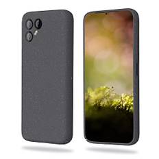 BIOWAVES Hülle Handyhülle Schutzhülle Hardcase Case Cover für Fairphone 4, aus biologisch abbaubaren recycelten & pflanzlichen Materialien, nachhaltig ökologisch umweltfreundlich, BPA frei, anthrazit