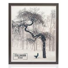 Stallmann Design My Frames bildram, 50 x 70 cm pusselformat, svart ram för DIN A4 och 60 andra format, fotoram med utbytbar ram av träfiber (MDF) i flera färger, ram för foto eller bilder