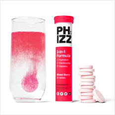 Phizz Mixed Berry 3-in-1 Hydration, Electrolytes and Vitamins Effervescent, 20 Tablets