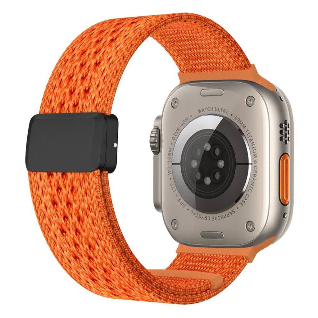 Apple Watch 49/46/44/42mm Klockarmband i nylon spetsdesign - Orange