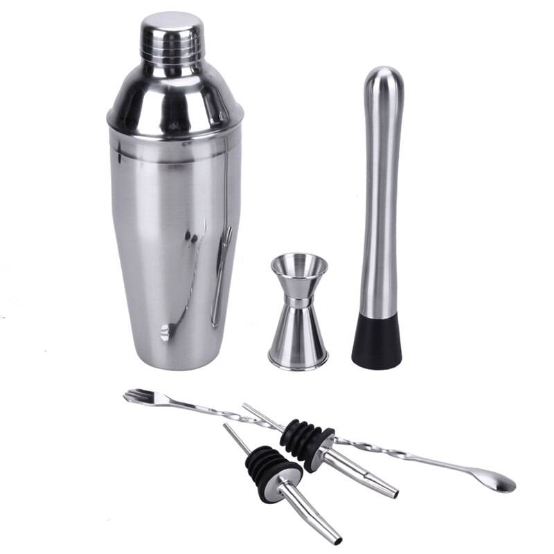 Cocktail Shaker Set Rostfritt Stål 750ml 6 Delar