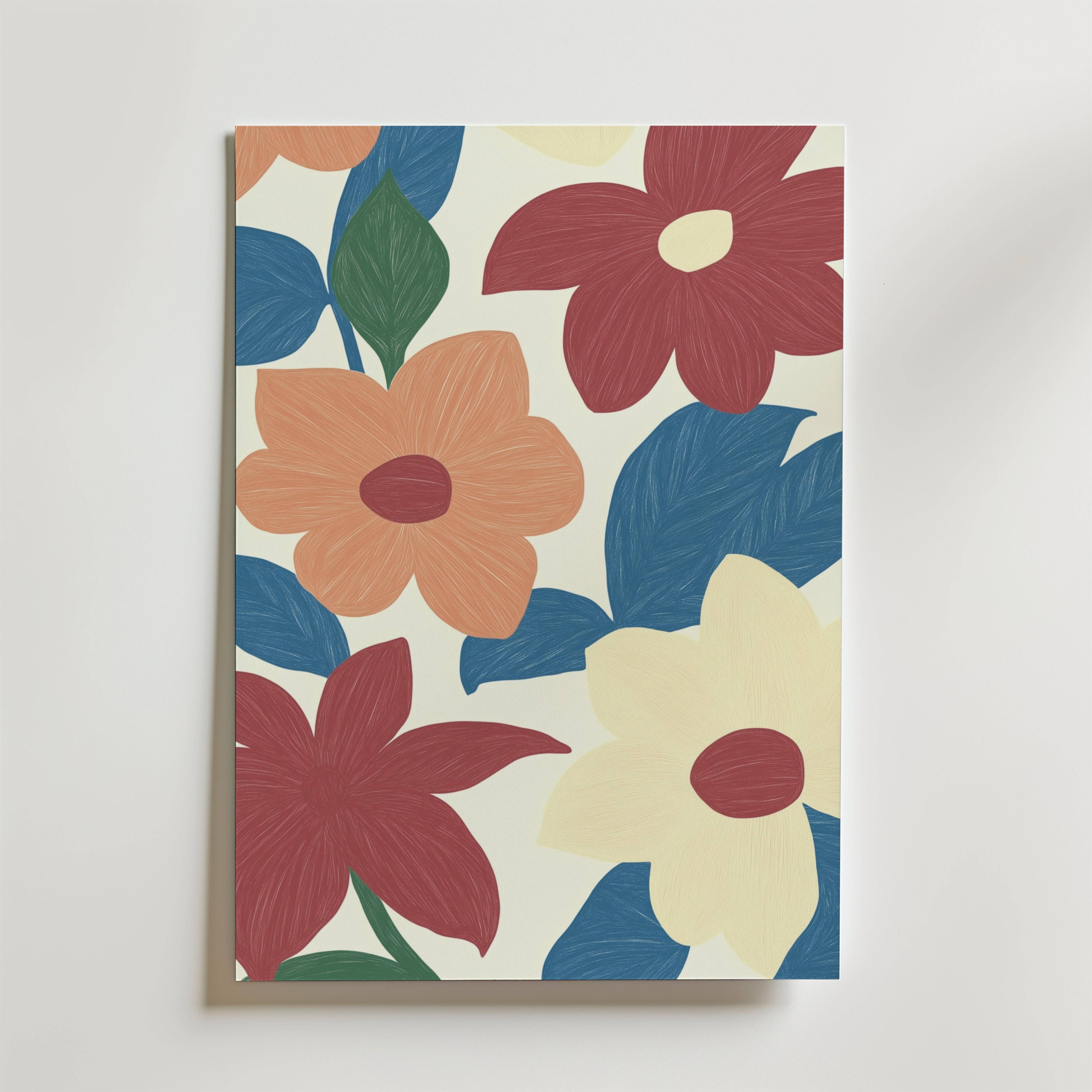 Multicolor Leaves Poster - Premium Canvas 50x70 cm