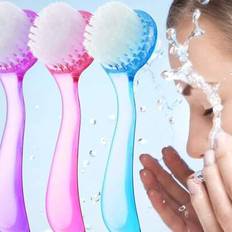 3 st Ansiktsrengöringsborste Akrylhandtag Ansiktsrengöringsborste Mjuka borst Exfolierande rengöringsborste Skrubbande Exfolierande Ansiktsborste För - Multifärgad