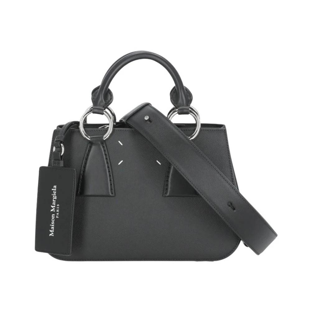 Maison Margiela Læder Skuldertaske - Tasker - Dame - Sort - ONE SIZE - Uld