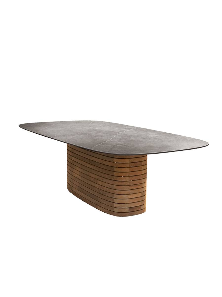 Mellow havebord, ovalt, medium fra Cane-line Taupe - Jacobsen Plus