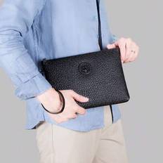 PU-präglad clutch-/handledsväska för män - Kaffe (Stor,Små)
