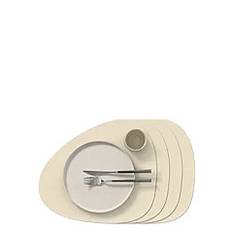 LIND DNA 4-Set Table Mat Curve L Corduroy |Beige |37X44 cm