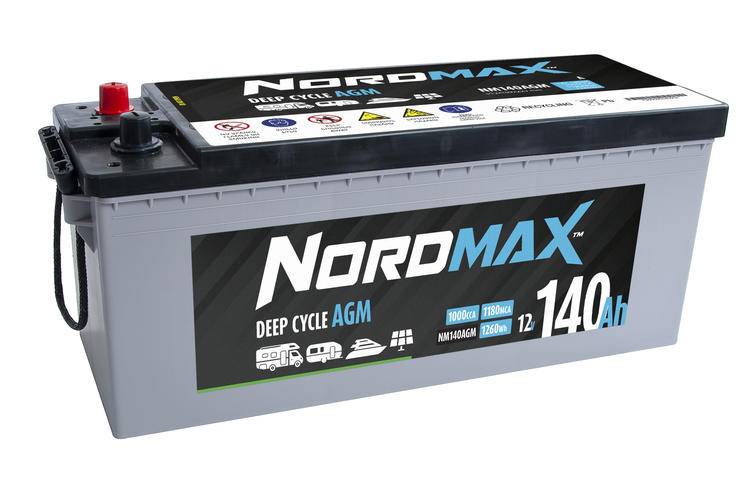 NM140AGM | Marin-/fritidsbatteri Nordmax 12V 140Ah AGM