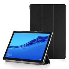 Simpeak Hülle Kompatibel mit Huawei mediapad m5 lite 10, Premium PU Leder Schutzhülle Leder Flip Case Cover Schwarz