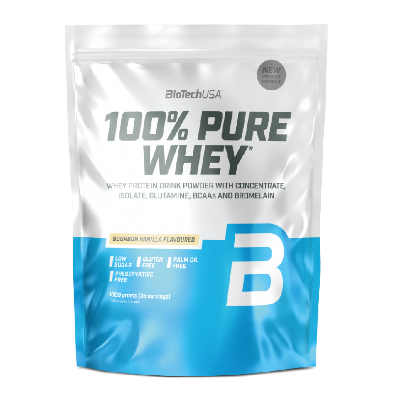 BioTechUSA 100% Pure Whey 900g - Bourbon Vanilla