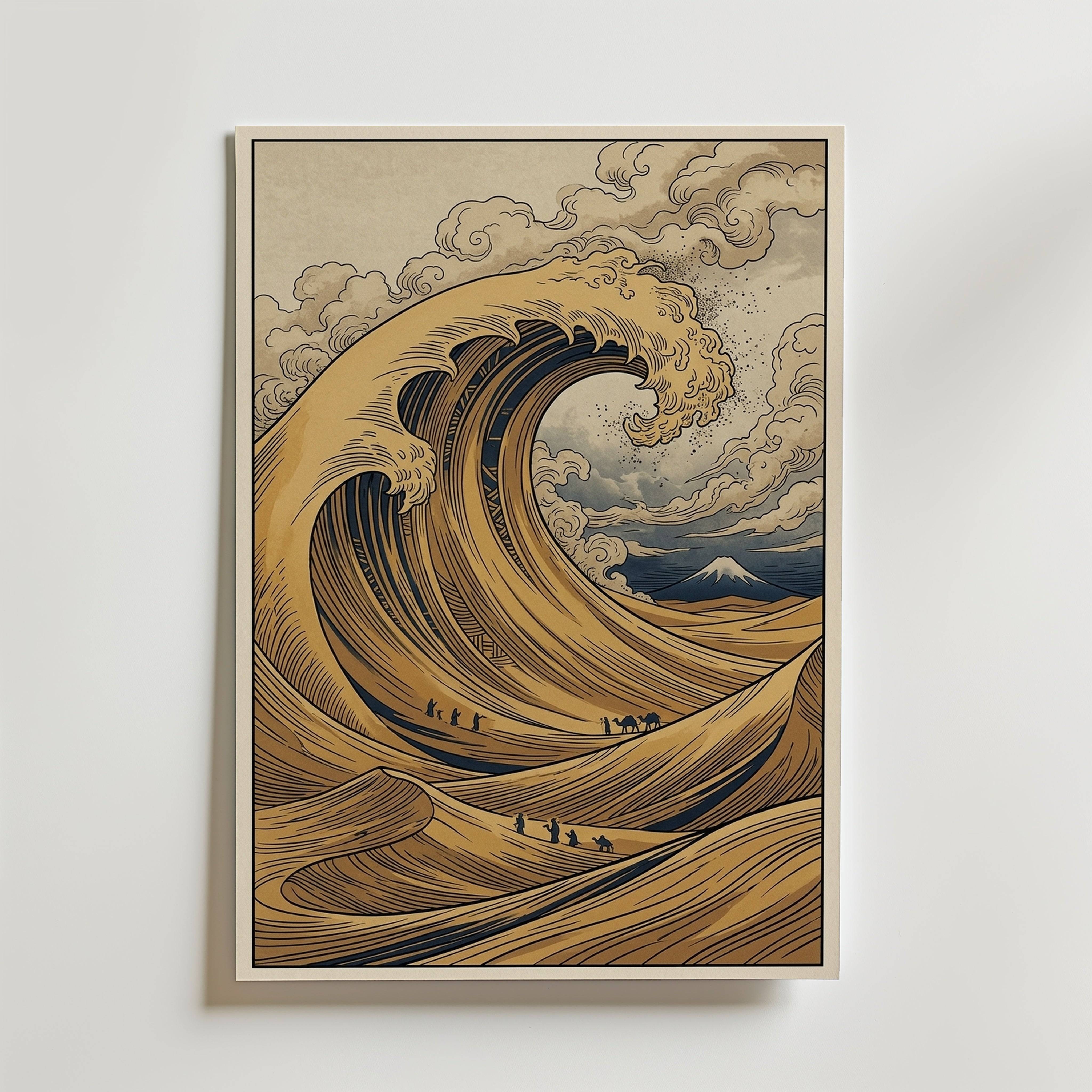 Desert Wave Poster - Premium Canvas 50x70 cm