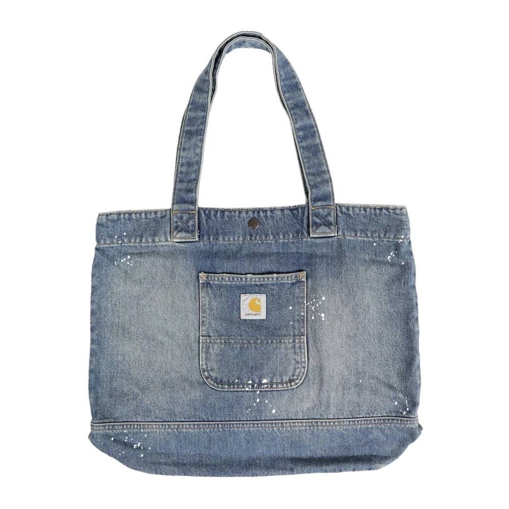 Carhartt Wip Denim Tote 'Smith' - Tasker - Herre - Blå - ONE SIZE - Denim