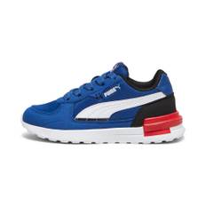 Puma Graviton AC Kids' Trainers, Blue, Size 28, Shoes