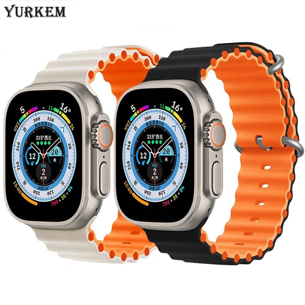 YurKem Smart Watch Ultra 8 Män Dam Trådlös Laddning Smartwatch Bluetooth Samtal Puls Vattentät För IOS Android-telefon