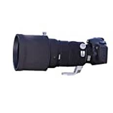 COMEOXO Linsskydd kamouflage stretch tyg kamera regnskydd för FUJINON XF 200 mm F2 R LM OIS WR linsskyddshylsa (färg: # elegant svart)