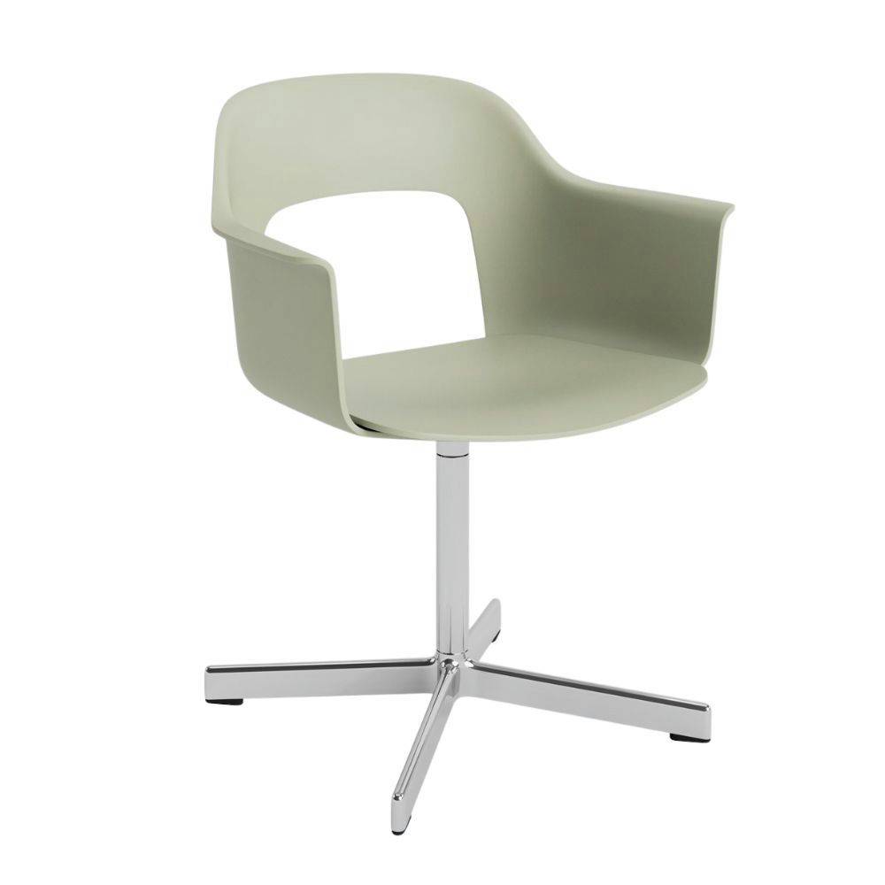 HAY Layout Armchair 231 Spisebordsstol (Polished Aluminium) Pastell Green