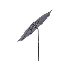 Alu parasol m/krank og tilt - Ø 3 meter - Grå