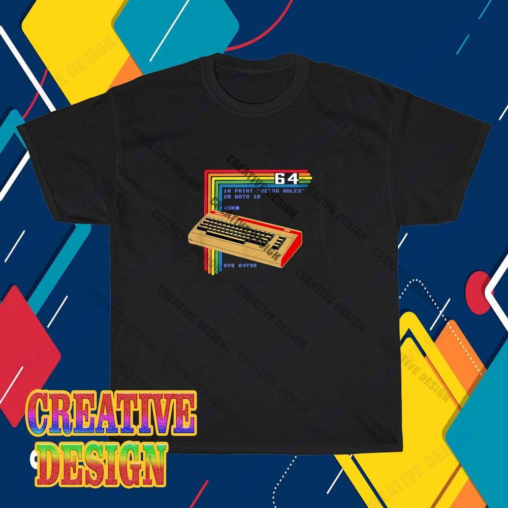 Ny The Commodore 64 C64 Retro Dator T-shirt Rolig Storlek S till 5XL cm black