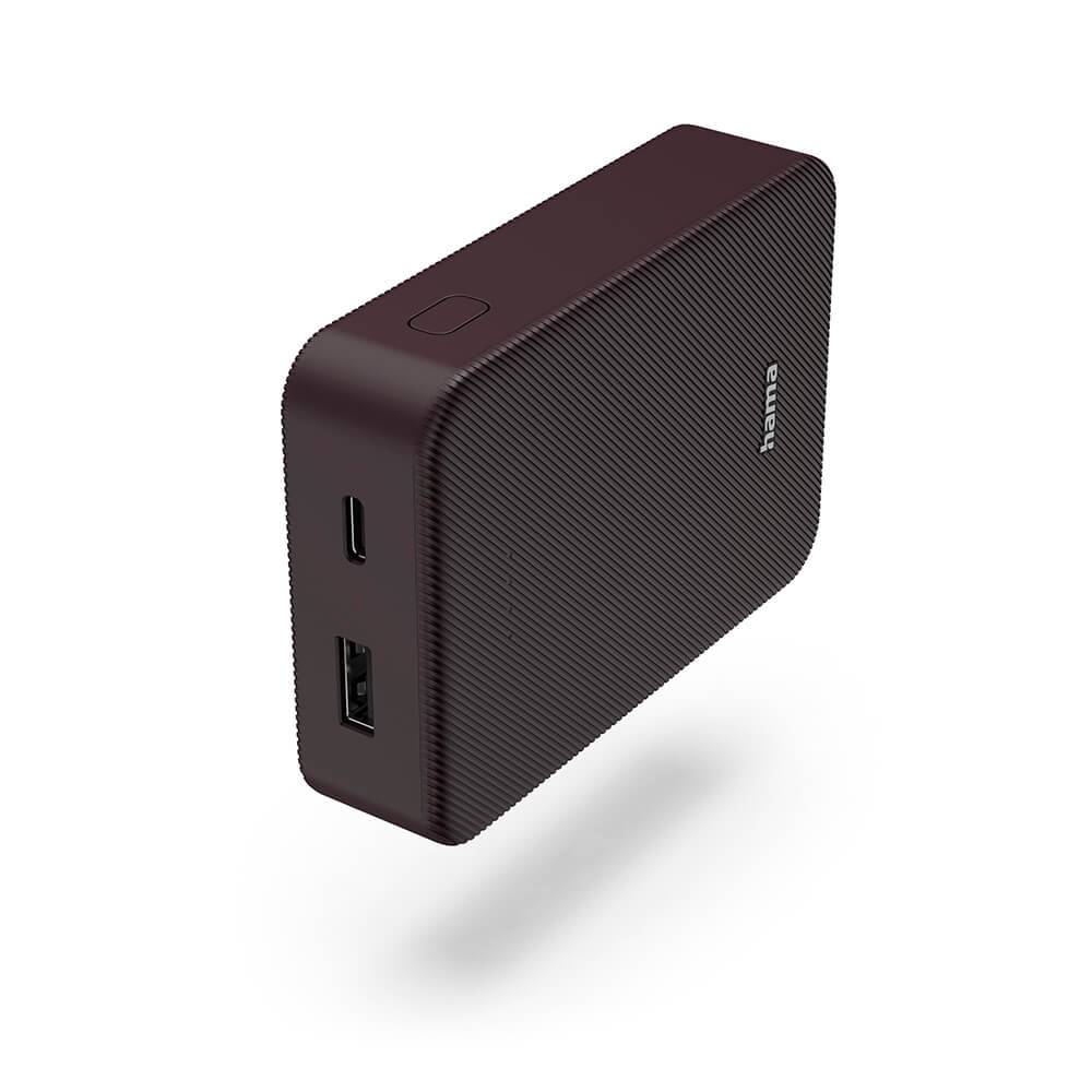 Powerbank 10000mAh USB-C+A Plommon