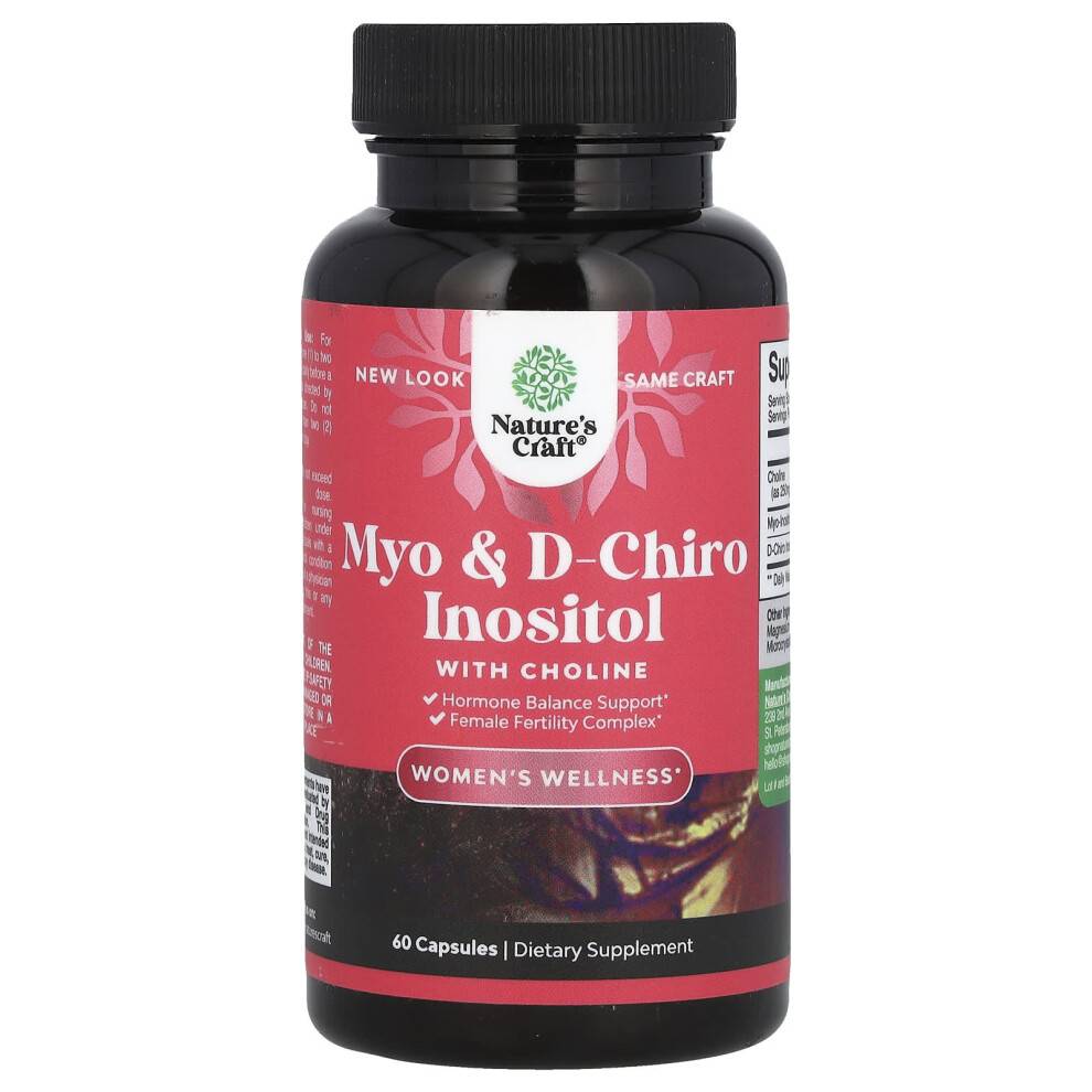 Nature's Craft, Myo & D-Chiro Inositol Med Kolin, 60 Kapsler