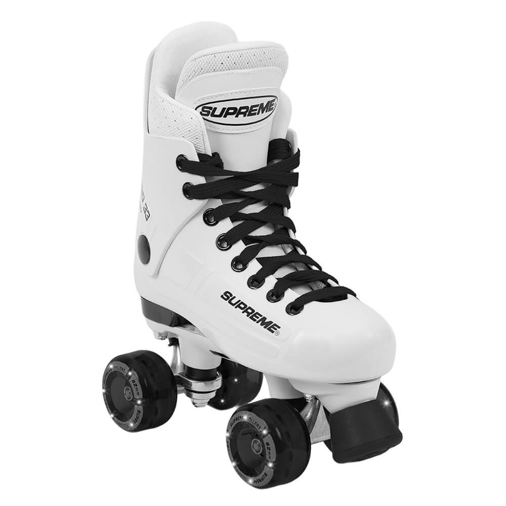 Supreme Turbo 33 Nylon Side-by-Side Rulleskøjte Hvid m. LED
