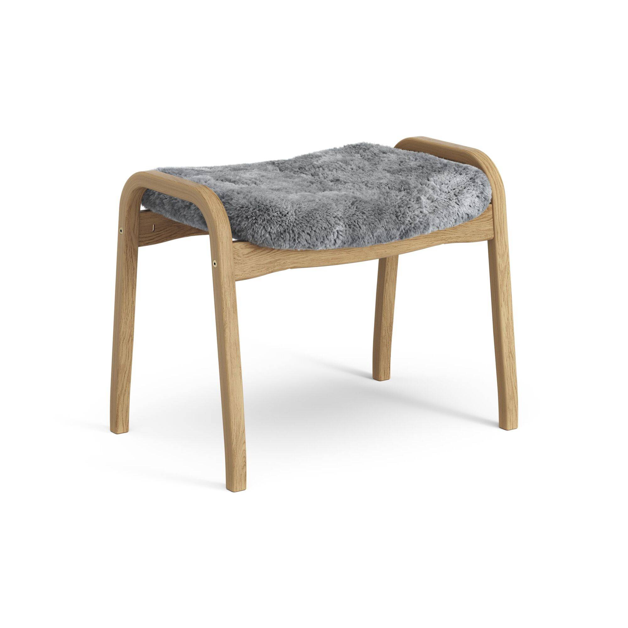 Lamino Fodskammel Olieret Eg/Scandinavian Grey/Fåreskind