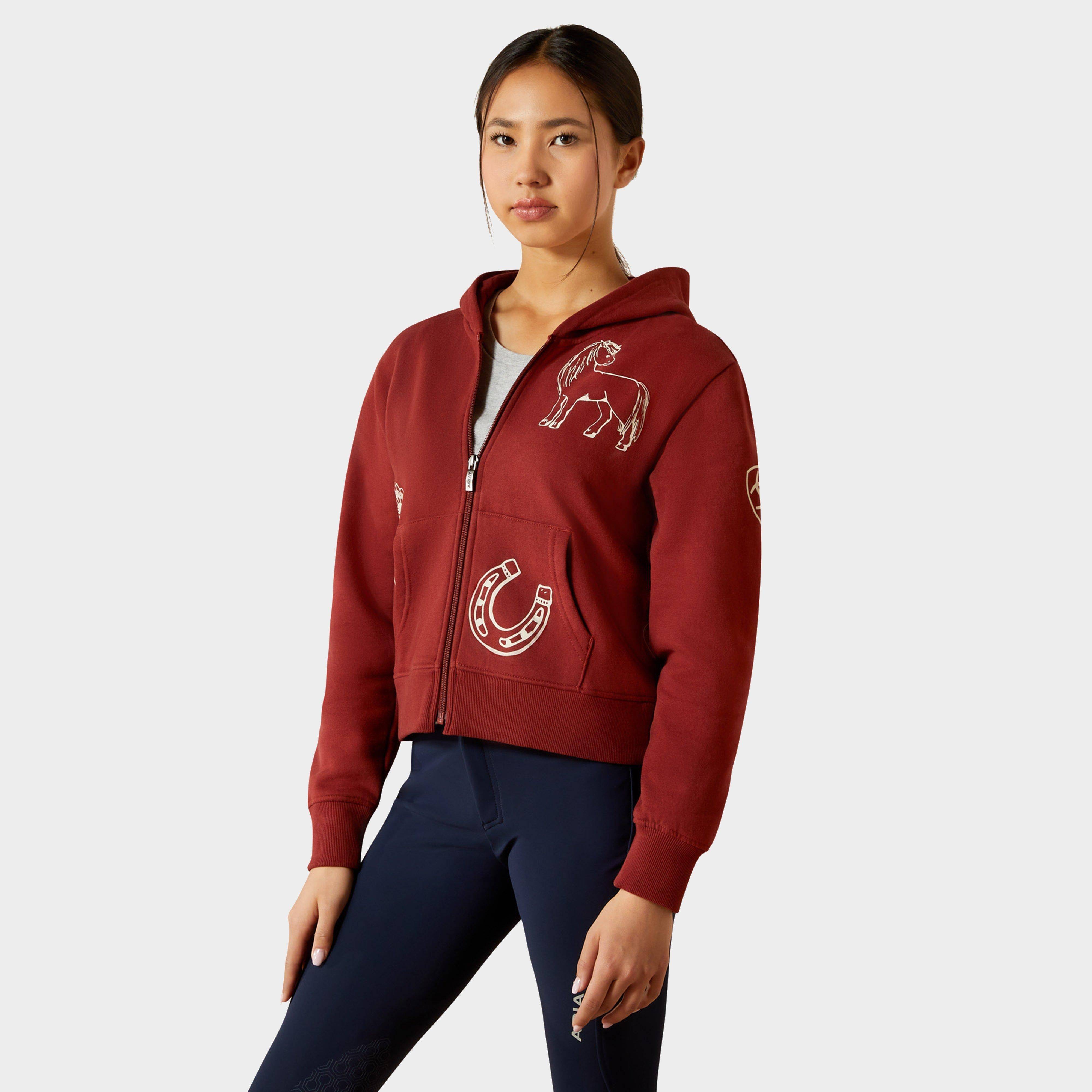 Ariat Kids' Spiffy Full Zip Sweatshirt, Madder Brown