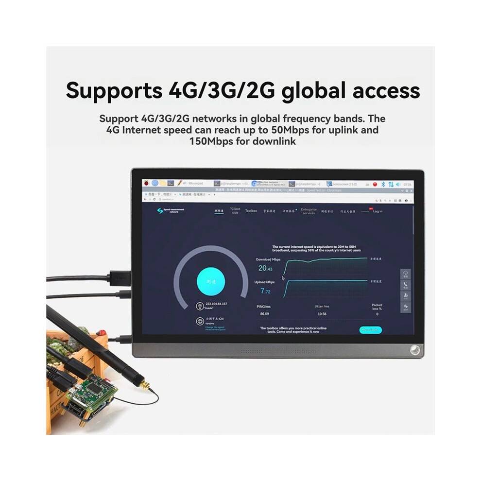 For Raspberry Pi 4G Expansion Board SIM7600G-H 4G HAT (B) LTE Cat-4 4G 3G 2G GNSS Positioning Global for RPi Zero W