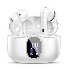 Bluetooth Kopfhörer, Kopfhörer Kabellos Bluetooth 5.3 Sport In Ear Kopfhörer mit 4 Mikrofon, 40 std Spielzeit, LED-Anzeige, ENC Lärmreduzierung, HiFi Stereo Ohrhörer für Arbeit und Studium