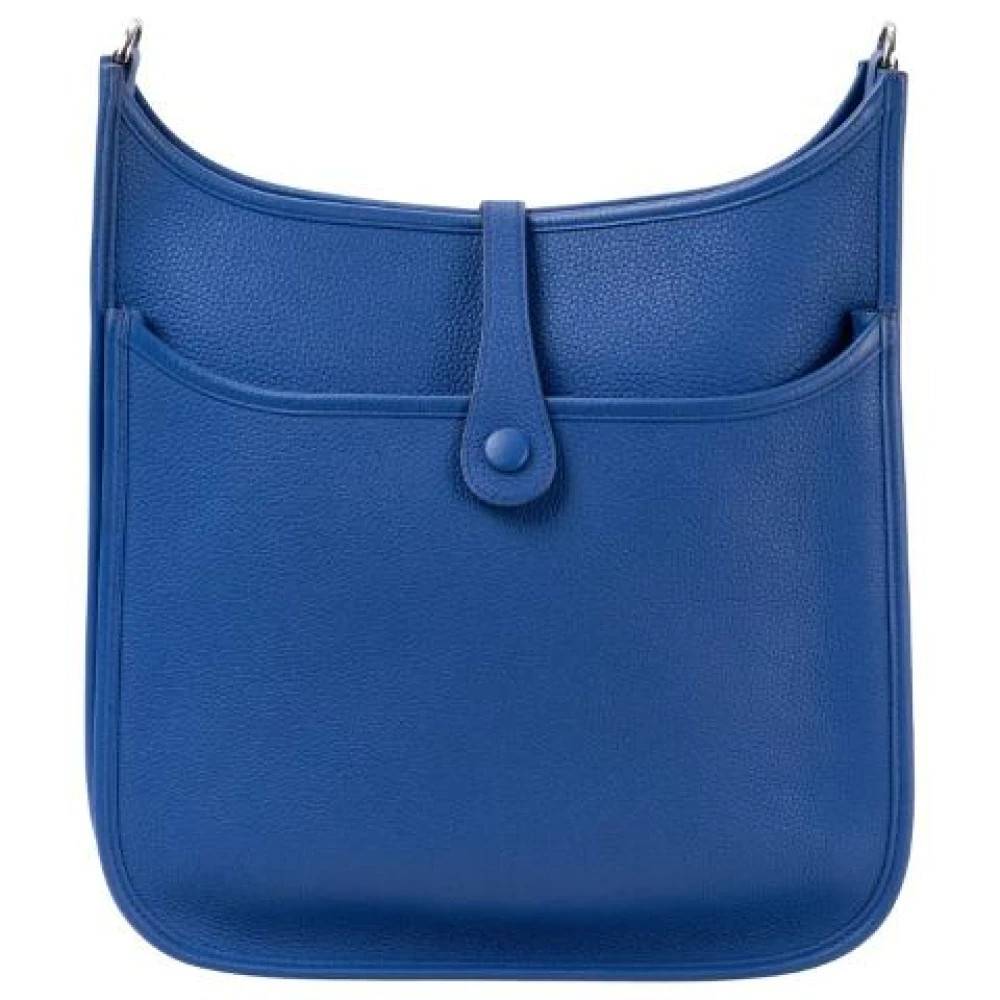Hermès Vintage Pre-owned Laeder skuldertasker - Vintage - Dame - Blå - ONE SIZE - Uld