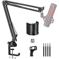Blue Yeti Mikrofonarm Boom Arm Mikrofon Ständer, TONOR einstellbarer Mikro Mic Microphone Stand mit Extragroßer Popschutz 3/8" bis 5/8" Adapter für HyperX QuadCast Rode Elgato u.a. Microfono T10