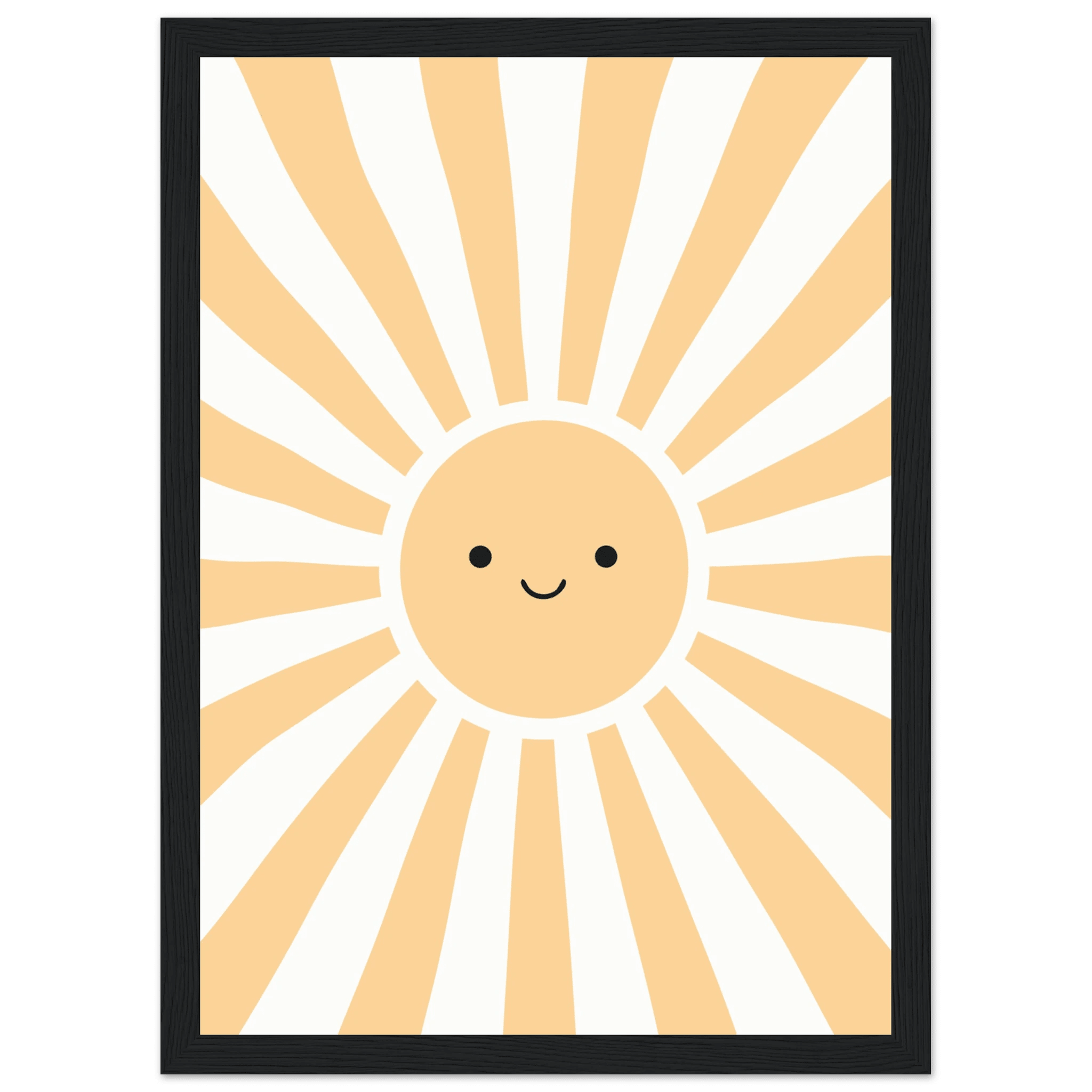 Solposter-21x29.7 cm / 8x12" / Med ram / Svart