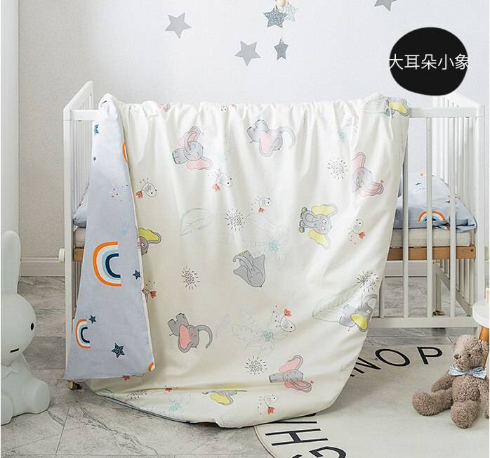 2 st baby sängkläder set 100% bomull spjälsäng sänglinne kit tecknat djur inkluderar örngott påslakan utan fyllnadsmedel - 7