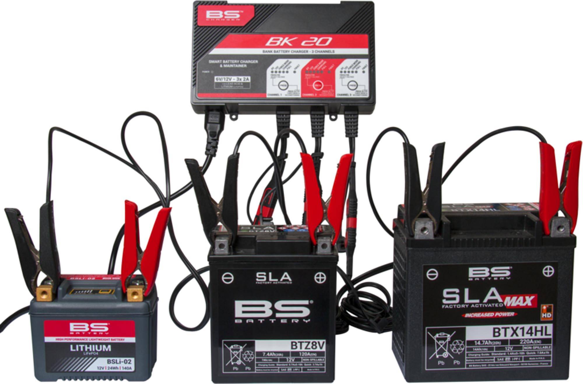 BS Battery BK20 6V/12V 3x2A Smart batteriladdare