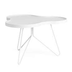 Swedese Flower Mono Sofabord - 66x62 - Hvid-Hvid