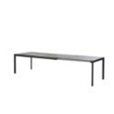 Cane-line Outdoor Drop Spisebord m. Udtræk 200x100 cm - Lava Grey/Fossil Black Keramik