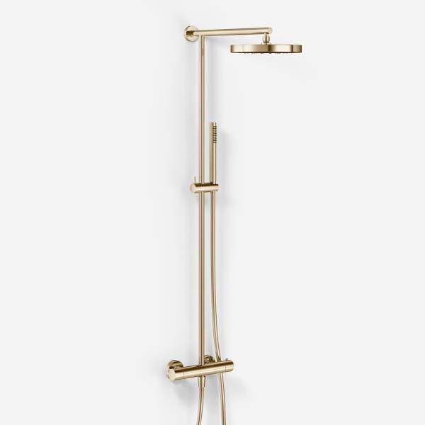 Semplice SRL10 - Termostatsæt XL Rain DeLuxe Ø24 m/EasyClean Poleret Messing Natur Brusearmatur - fra Bad&Stil.