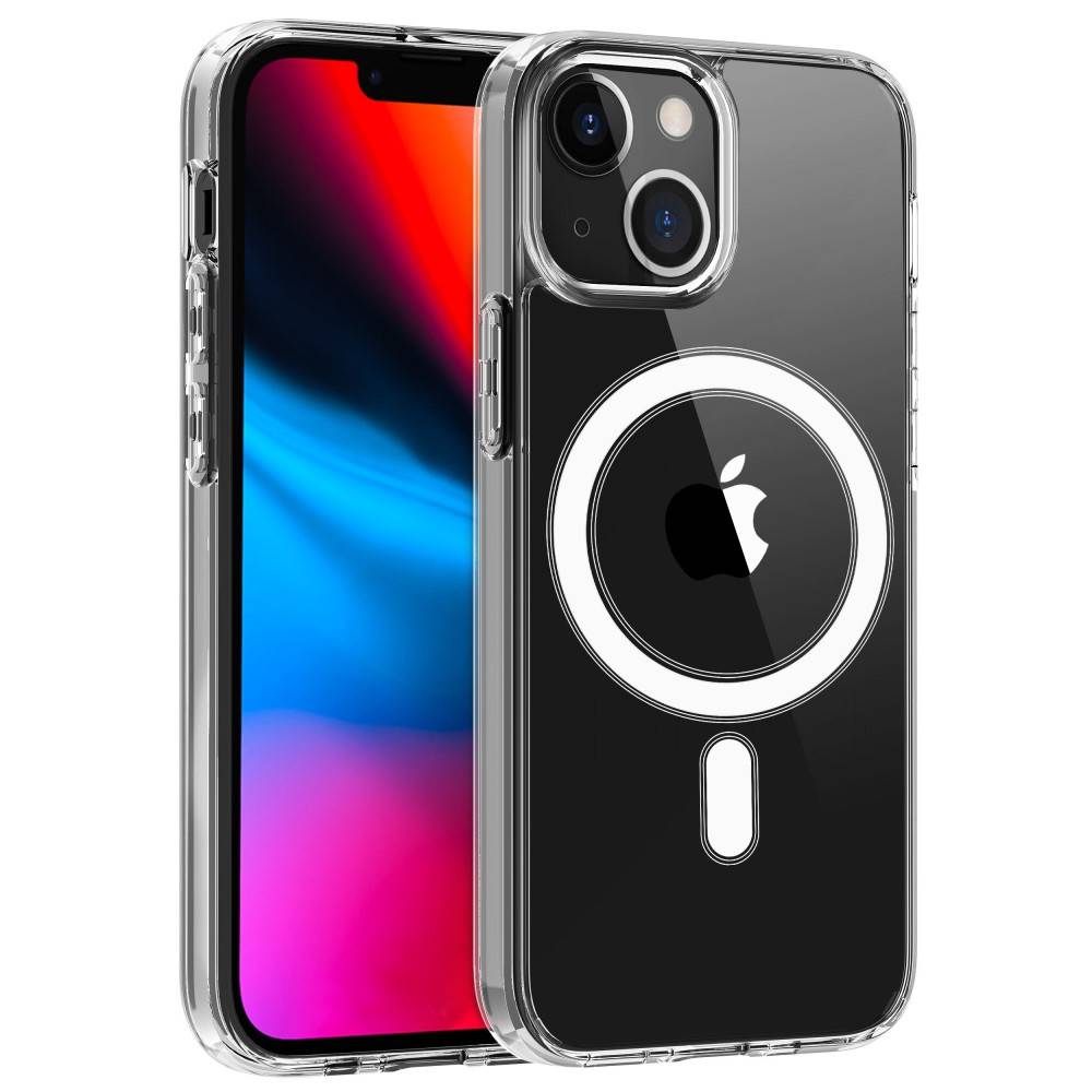 iPhone 13 mini - Crystal clear magnetisk gummi cover - Magsafe kompatibel