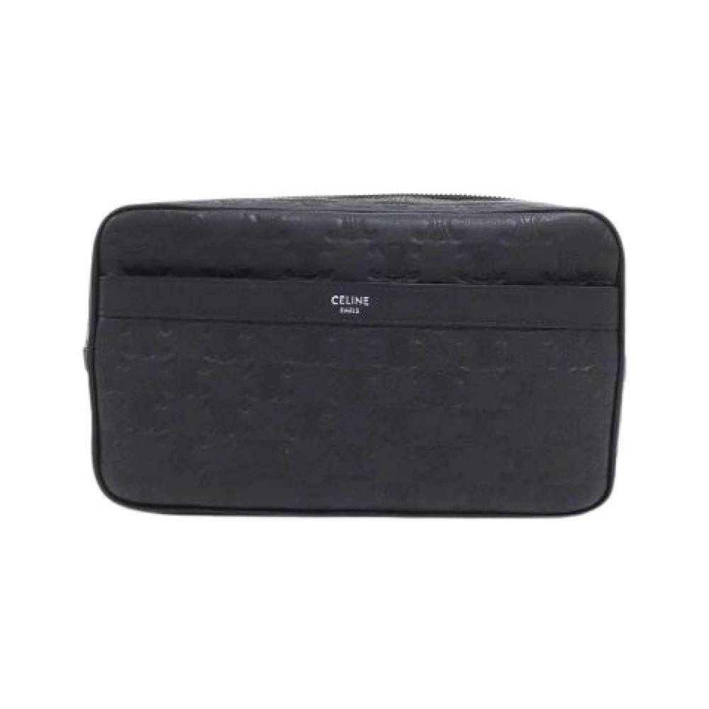 Celine Vintage Pre-owned Kalveskind Skuldertaske - Vintage - Dame - Sort - ONE SIZE - Uld