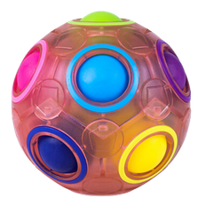 QiYi Magic Rainbow Ball Puzzle (12 Holes) Transparent Pink